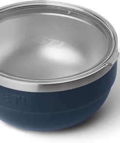 YETI Rambler Bowl, Vacuum Insulated, Stackable and Nestable Stainless Steel Bowl with Lid, 2 Quart, Navy