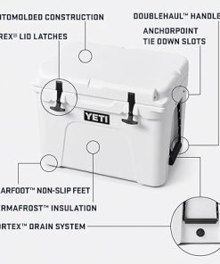 YETI Tundra 35 Hard Cooler with YETI ICE 1 lb, Wild Vine Red 2