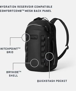 YETI Cayo Backpack 25L, Weather Resistant All-Day Utility Pack, Black 2