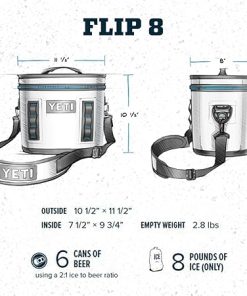 YETI Hopper Flip 8 Soft Cooler with YETI Ice 1 lb, Charcoal 2