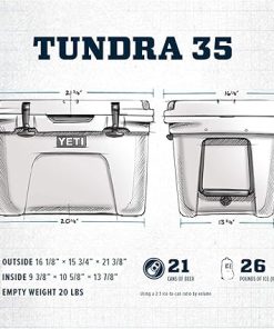 YETI Tundra 35 Hard Cooler with YETI ICE 1 lb, White 2
